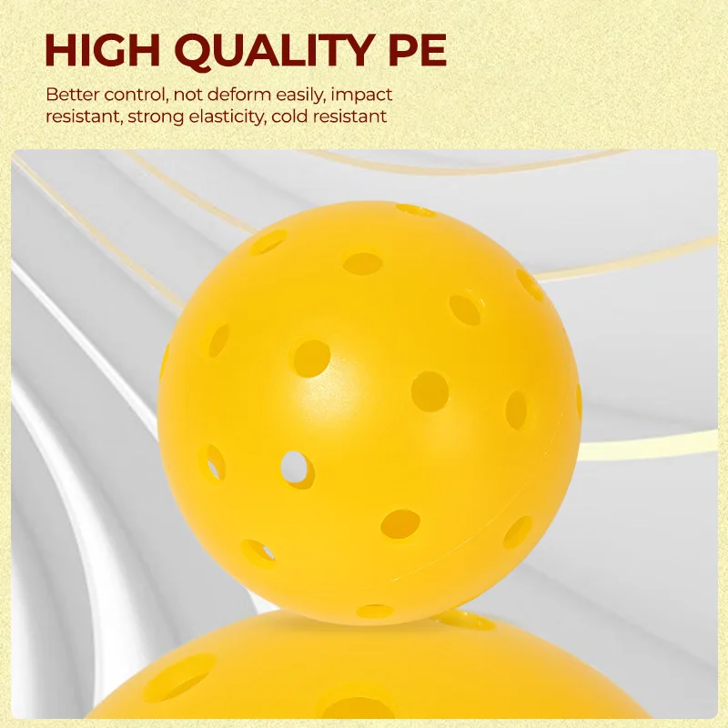 Pickleball Balls 74mm 40 Holes 8 12 16 Packs PE 26g Accessories Training pickleball balls