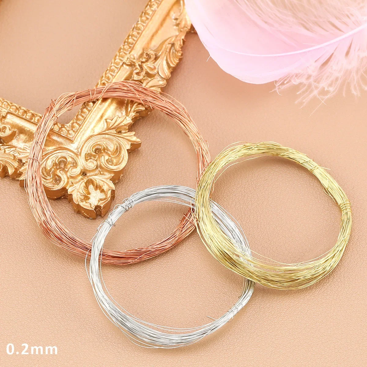 Nail Art Decorations Copper Wire Plating Copper Wire Nail Art DIY Tool Gold Silver 3D Nail Tips Nail Jewelry Manicure Decoration