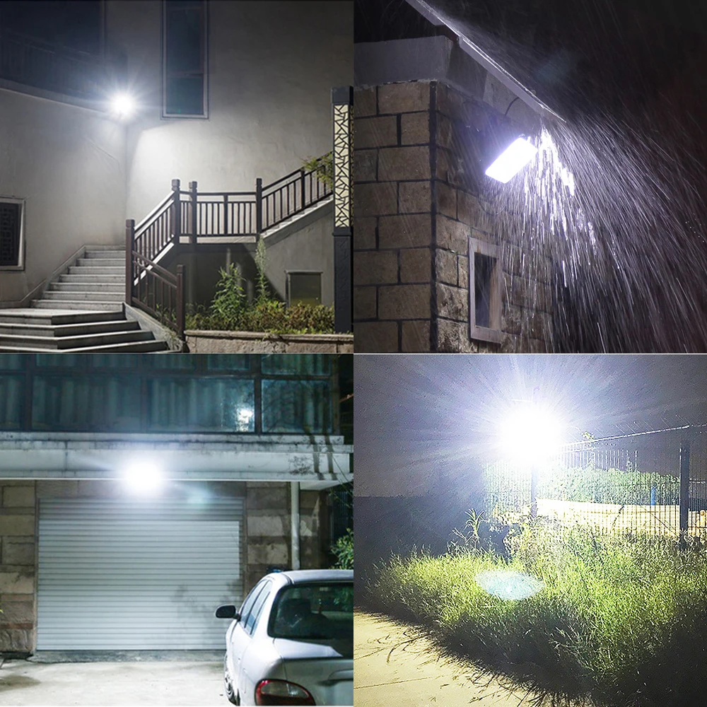 Solar Projector Led Reflector Outdoor Remote Control Waterproof Garden Foco  Led Exterior Solar Spotlights