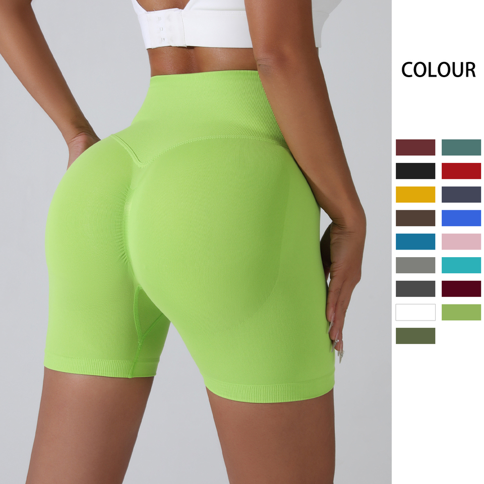 Women's High-Waist Breathable Yoga Shorts for Summer Running Short Tights Leggings Cycling Workout Gym Shorts Sports Shorts