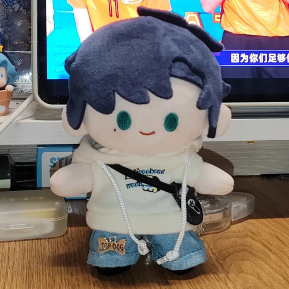 1 set Dog Hoodie 10cm Cotton Doll Clothes Puppy Set with Hat Doll Clothes Outfit Lovely Animal Doll Dress Up Set Children's Gift