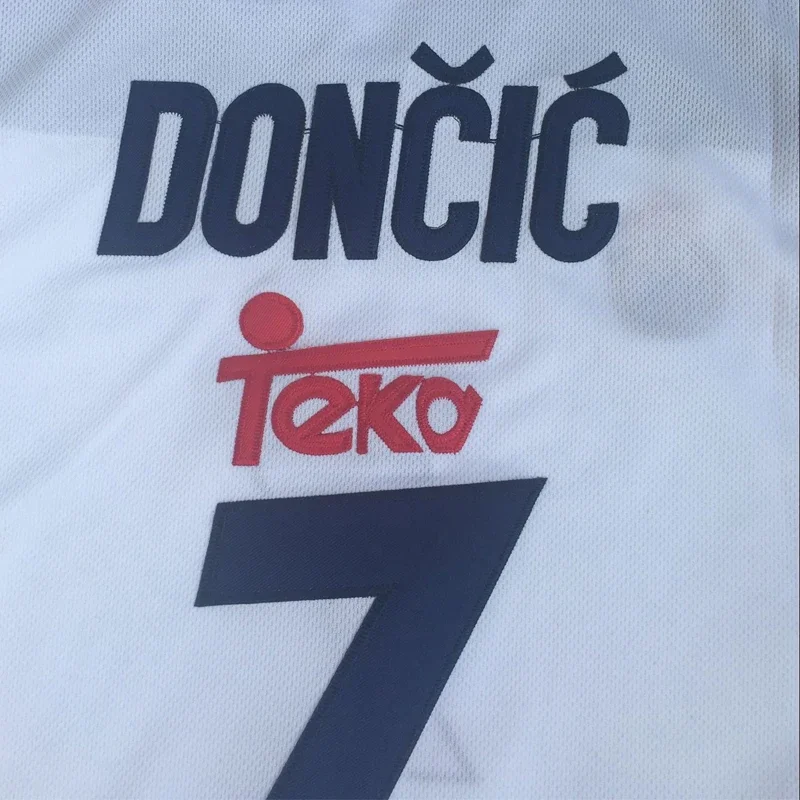 Basketball jerseys Teka 7 Doncic jersey High quality Sewing Embroidery Outdoor sportswear Hip Hop Movie White