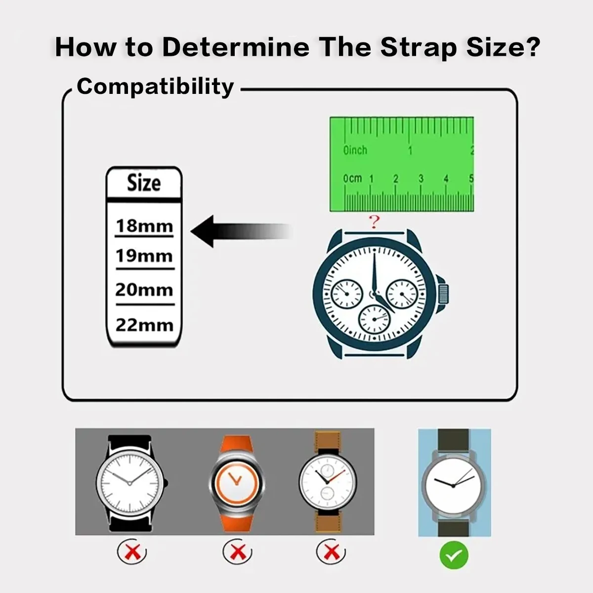 Magnetic Silicone Strap - Soft & Breathable, Available in 20mm/22mm Sizes
