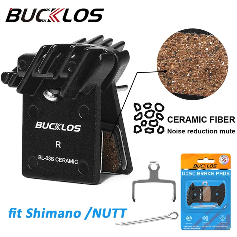 

BUCKLOS Ceramic Hydraulic Brake Pads Heat Dissipation Bicycle Disc Brake Pad Road Mountain Bike Brake Pads for SHIMANO J05A L05A