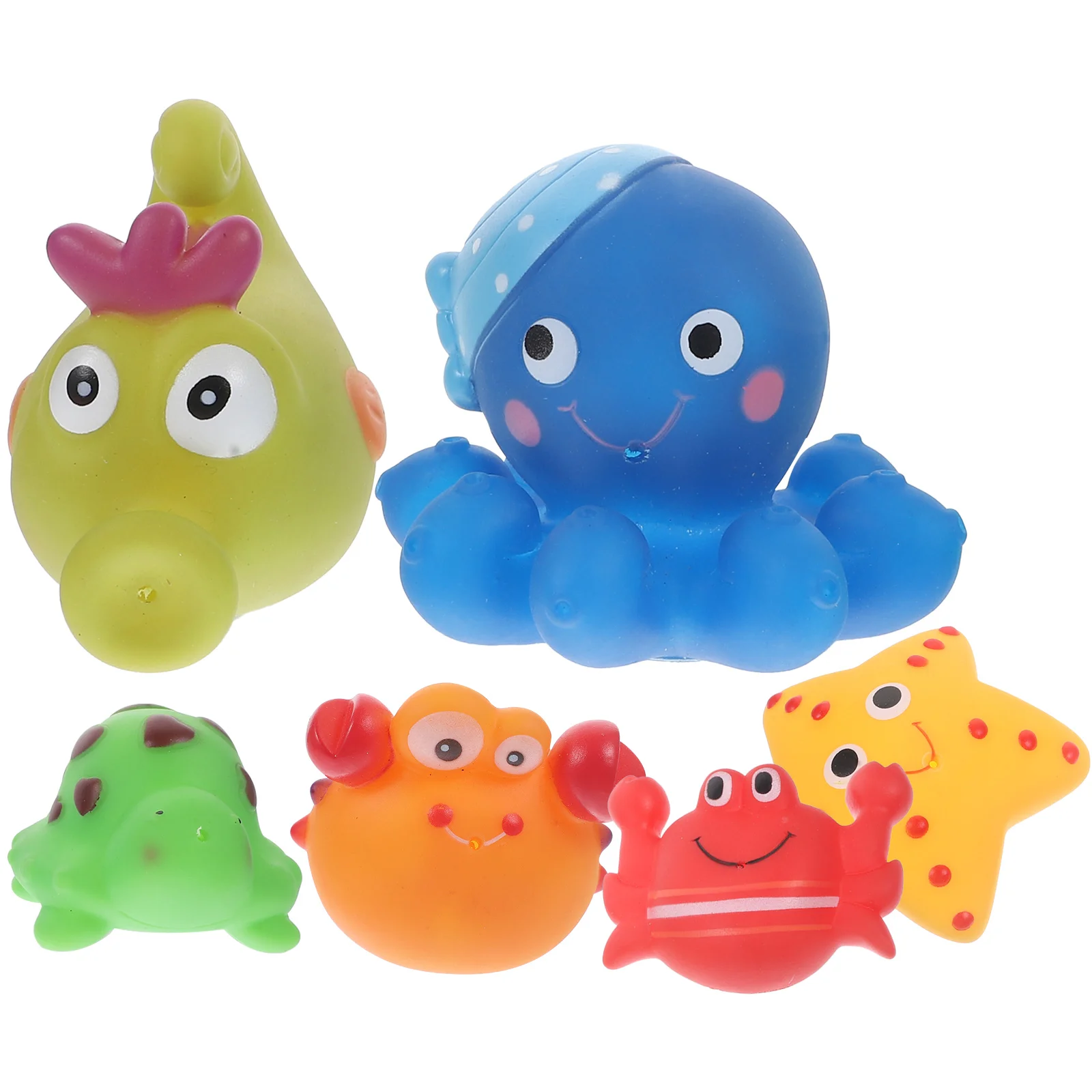

6 Pcs Baby Bath Toys for Toddlers Shower Animal Creative Bathing Vinyl Animals Playing Water Kids Bathtub