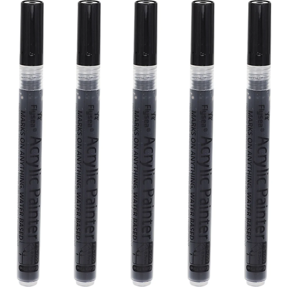 

5pcs Acrylic Marker Pens Paint Marker Pens Paint Markers Portable Acrylic Paint Markers 07mm