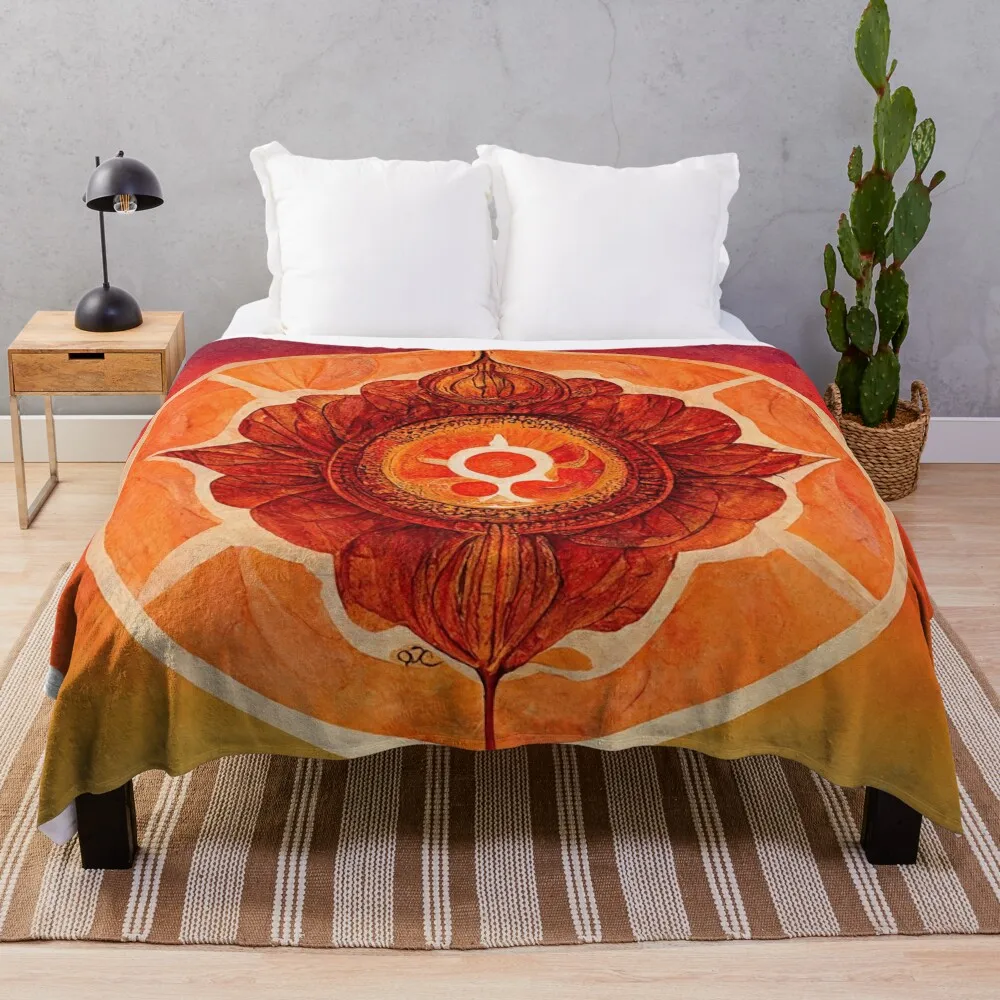 

Orange Chakra Energy Throw Blanket Plush Shaggy valentine gift ideas Blankets