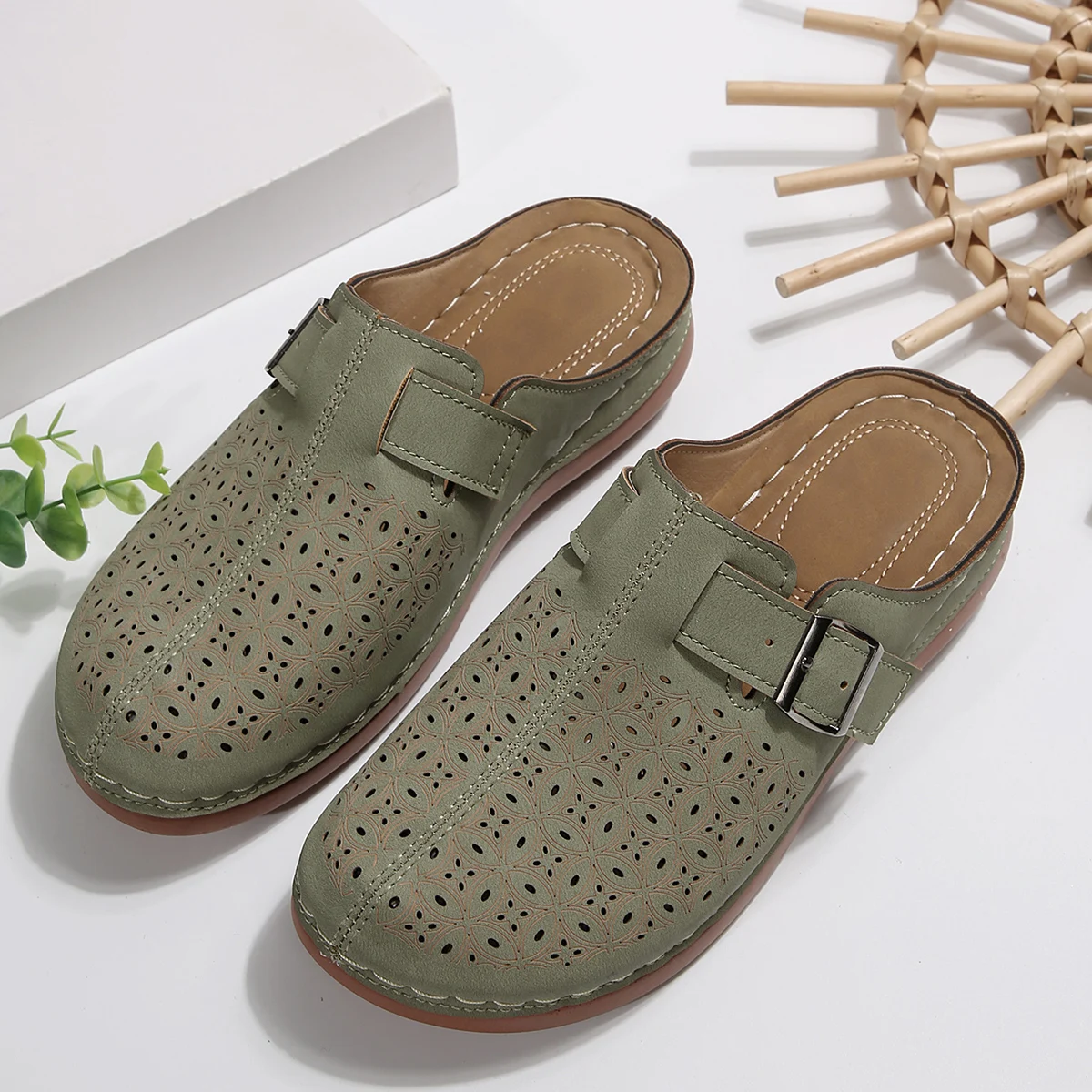 ตัวเลือกสินค้า ขายร้อนผู้หญิง Premium Orthopedic รองเท้าแตะเปิดนิ้วเท้า Retro Anti-SLIP Breathable รองเท้าฤดูร้อนรองเท้าแตะ