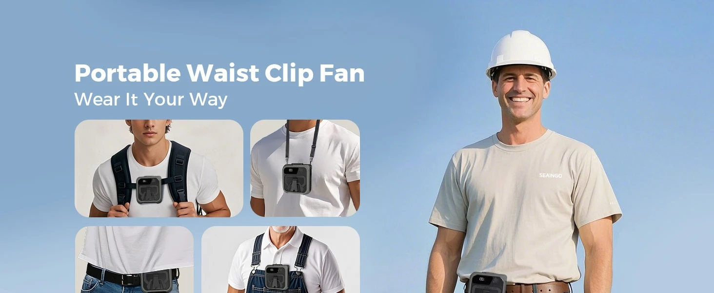 Seaingo Waist Fan, wear it your way.