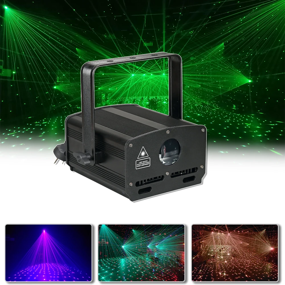 

2w RGB Starry Sky Effect Laer Light Indoor Projector DMX512 DJ Disco Stage RDM Party Christmas Wedding Lighting