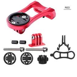Multi-Functional Aluminium Alloy Bike Handlebar Mount for Speedometers and Cameras (Red)