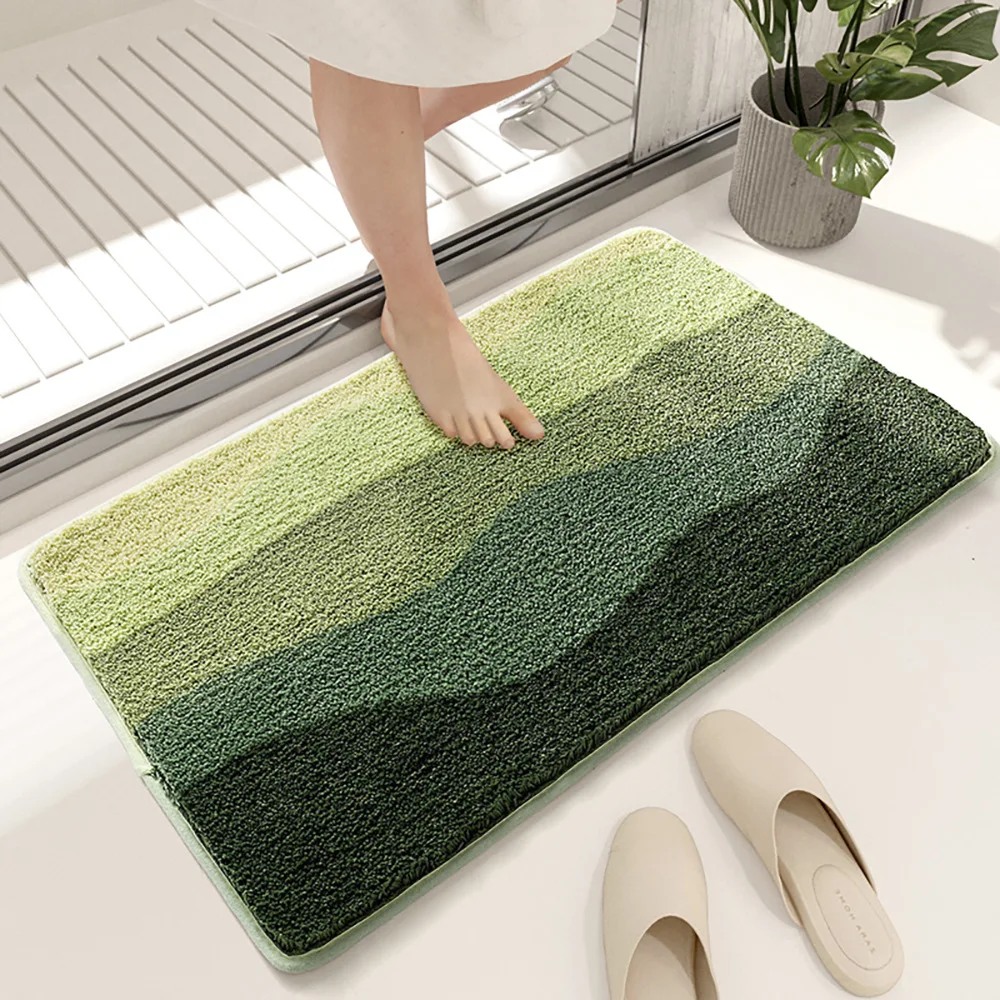 Simple Absorbent Padded Bathroom Mat Entrance Home Flocking Mat Bedroom Mat  - AliExpress