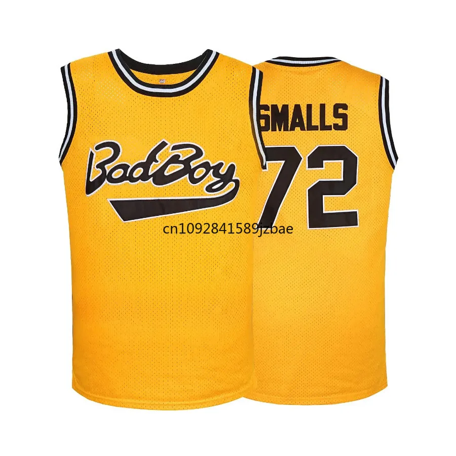 Badboy Basketball Jersey 72 Baggie Smalls Jersey 90S Hip Hop Movie T Shirt Vest Clothing for Party All Stitched Us Mens S-XXXL