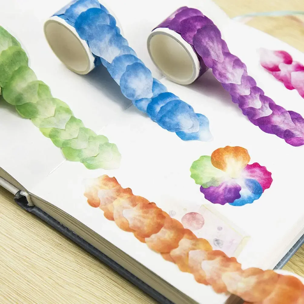 Petal Tape Flowers Sticker Decorative Tape Masking Tapes 400pcs For DIY Arts Crafts Scrapbooking Journals Gift Wrapping Party