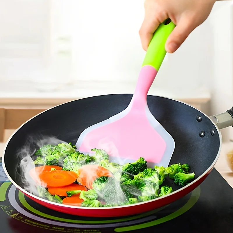 Silicone Spatula, High Temperature Resistant Stir-Fry Spatula Pancake (1pc)