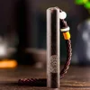 Carving Sandalwood Electronic Lighter Portable USB Rechargeable Lighter Vintage Wooden Blowing Ignition Men's Cool Gadgets Gift - Image 3