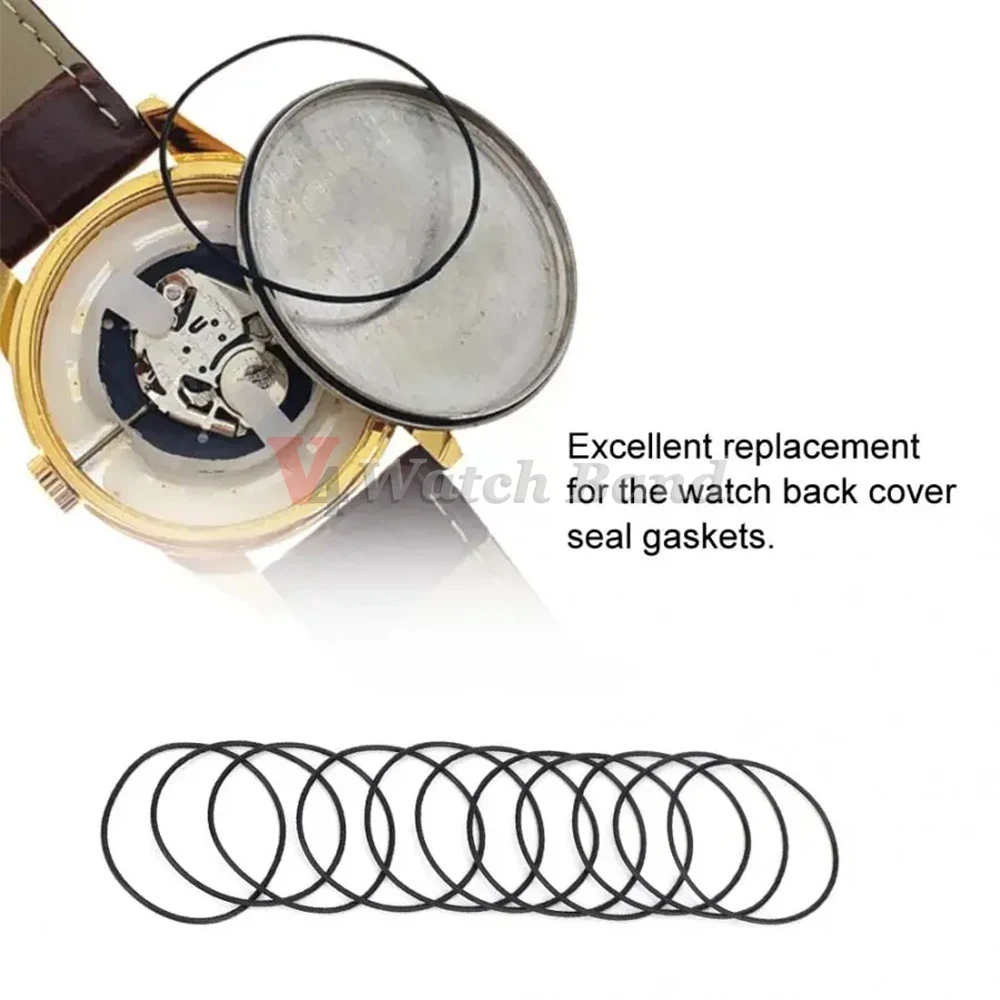Waterproof Rubber O-Ring Gasket Set for Watch Back Cover Repair