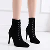 Winter Closed Toe Latin Dance Sandals For Woman Soft Sole Ballroom Latino Dance Boots For Girls High Heel Bachata Salsa Shoes 5