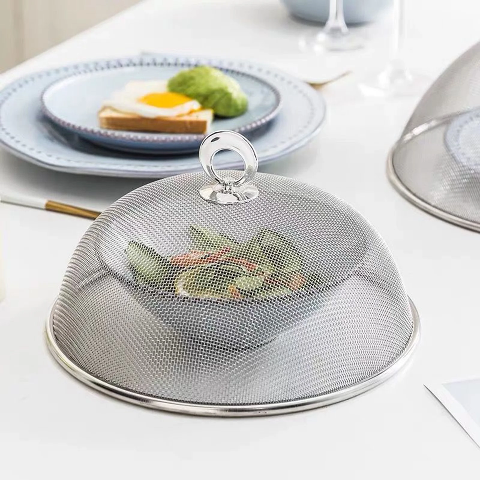 Stainless Steel Food Tent Umbrella Food Dome Fine Mesh Screen Reusable Dish Cover Net Outdoor Party Camping