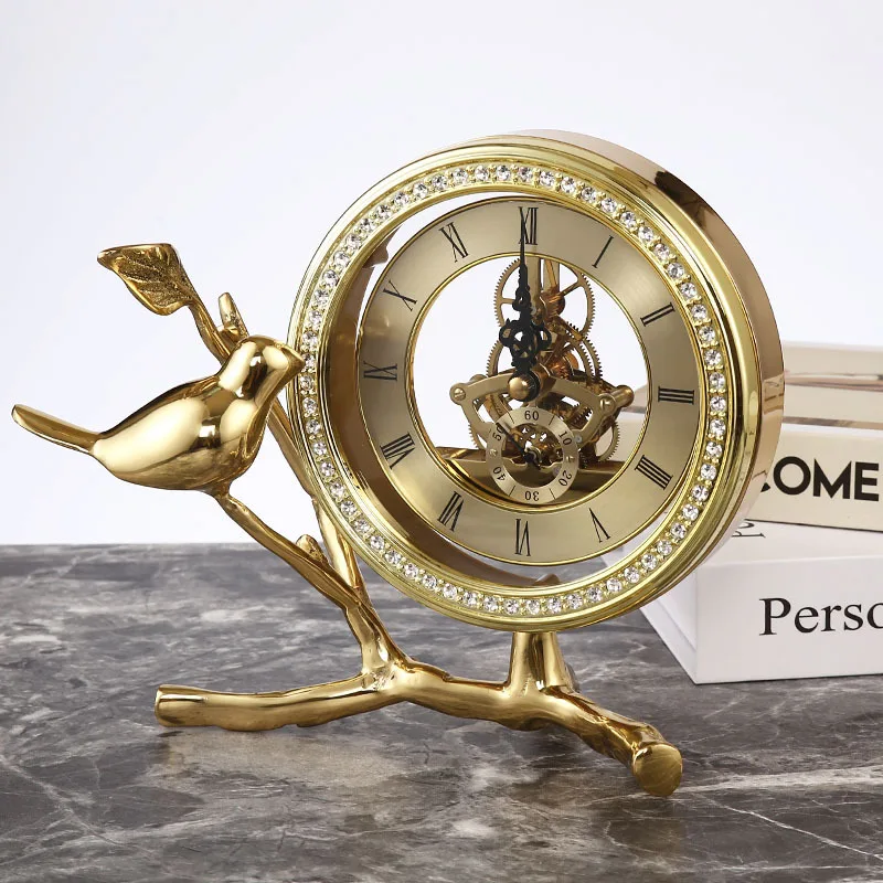 

Pure Copper Sitting Clock and Watch Decoration Living Room TV Cabinet Office Gift Decoration Home Decoration Standing Clock