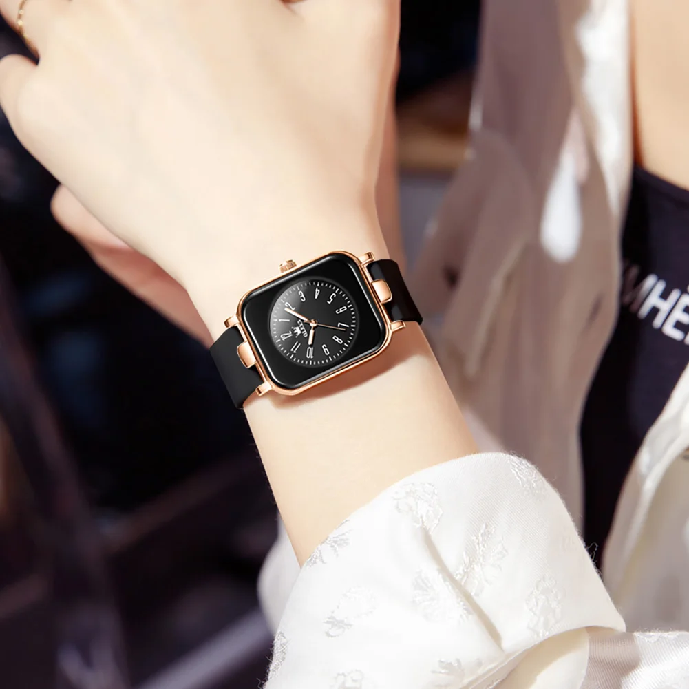 Women Watches OLEVS Women's Watches Minimalist Fashion Elegant Original Quartz Watch for Ladies Comfortable Soft Silicone Strap Waterproof