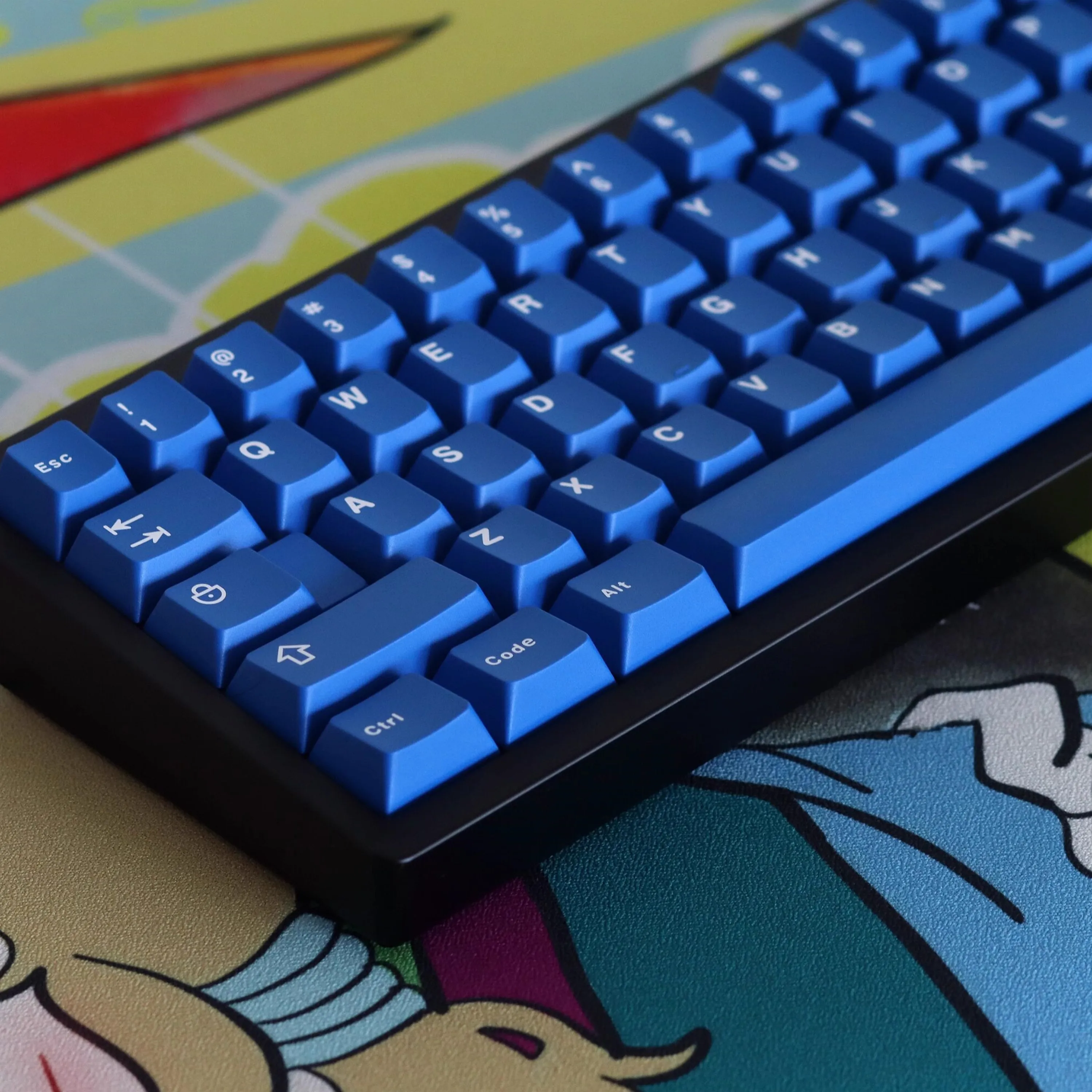 Abs Double Shot Key Caps Keycaps Azuis Cherry Perfil Keycap Ícone Gmk Clássico 61 64 68 84 87 96 980 104 132 Chaves Set - Imagem 5