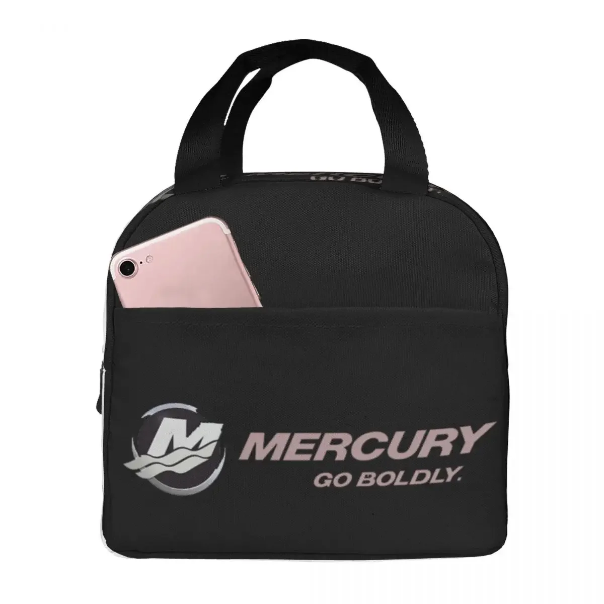 

Mercury Go Boldly Boat Insulated Lunch Bags Waterproof Picnic Bag Thermal Cooler Lunch Box Lunch Tote for Woman Work Kids School