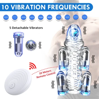 Wireless Remote Control Glans Vibrator Penis Trainer Sex Toys for Men Delay Lasting Glans Trainer Vibrators Male Masturbator 2