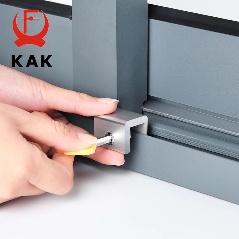 KAK Adjustable Window Lock Stopper Safety Locks for Kids and Pets Anti-theft Door Lock Non Punch Sliding Window Hardware
