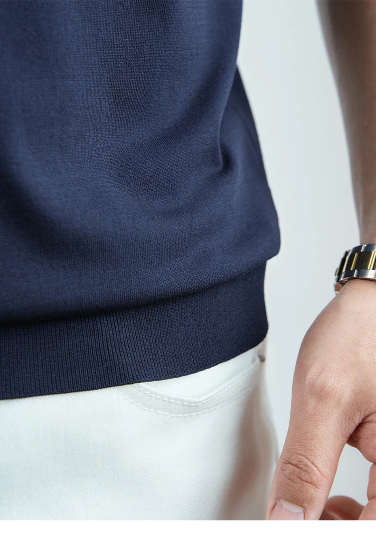 Casual short-sleeved t-shirt men's summer new lapel striped top trendy contrasting color Polo shirt men's T 34 Sb7fa115a2d9f496ba65b65f4db06f73dR