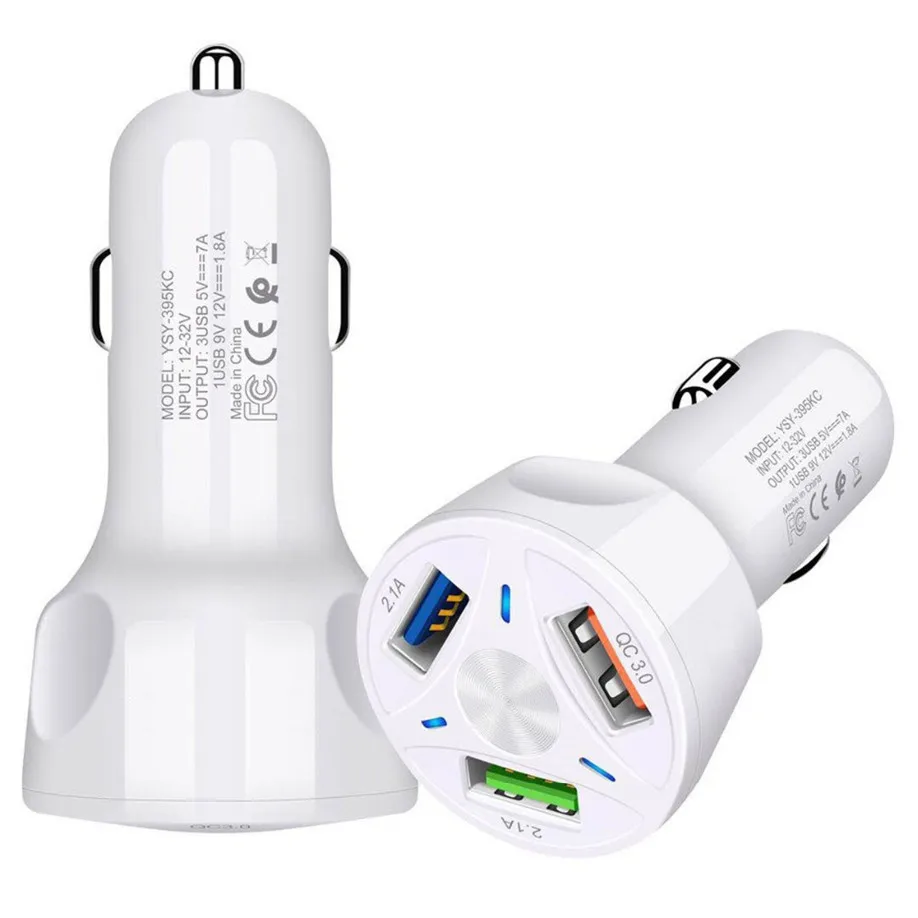 3 Ports USB Car Charge 35W Quick 7A Mini Fast Charging For iPhone13 12 Xiaomi Huawei Samsung Mobile Phone Charger Adapter in Car usb car charger