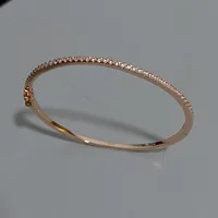 Top Quality Fashion Lovely Bangle Pure Sterling 925 Silver Jewelry For Women Design Bangle Cute Diamond Party Gift Jewelry Size6 - Image 4