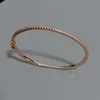 Top Quality Fashion Lovely Bangle Pure Sterling 925 Silver Jewelry For Women Design Bangle Cute Diamond Party Gift Jewelry Size6 4