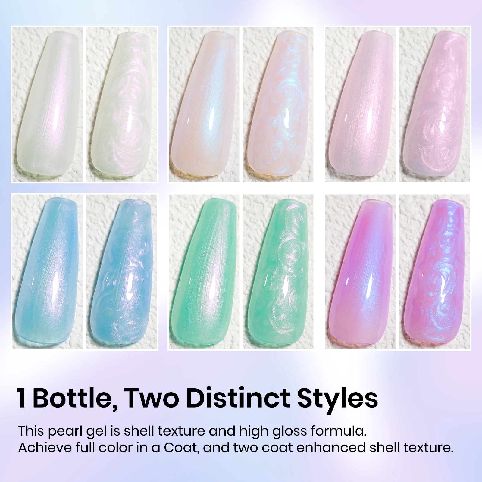 MIZHSE 6Pcs/Set Pearl Swirl Gel Nail Polish Set 7ML Shell Thread Nail Kits UV Led Semi Permanent Gel Soak Off Vernis 3