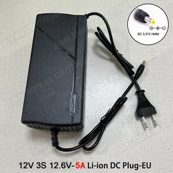 Smart Intelligent Fast Charging Lithium Battery Charger with EU Plug - EU Plug (12V 5A - DC)