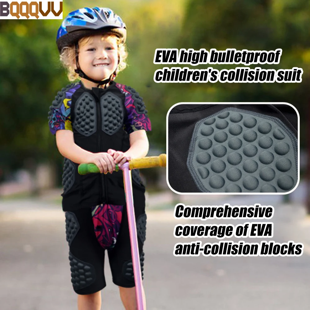 

1Set Youth Kids Anti-collision Protective Short Sleeved With Breathable Hip EVA Pads Short Pants For skateboard scooter cycling