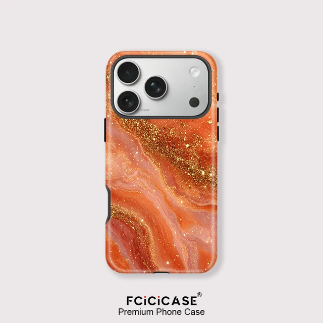 Fcicicase For Magsafe Wireless Charge Phone Case For iPhone 13 12 11 16 17 Air 15 Plus 14 Pro Max Soft Magnetic Marble Cover