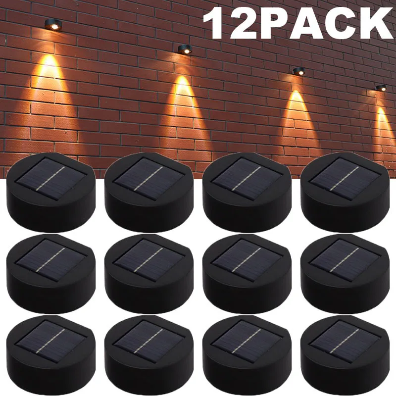LED Solar Light Outdoor Waterproof Wall Light Garden Washing Wall Lighting Solar Power Fence Terrace Stair Sconce Lamp