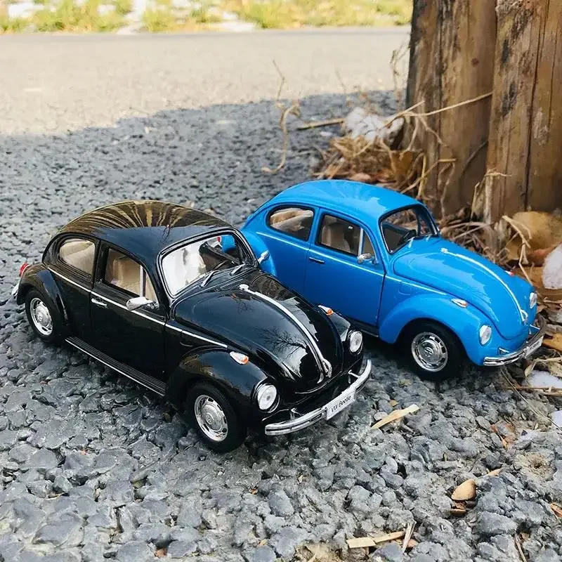 WELLY-Volkswagen Beetle Car Modelo, Liga, Simulação, Decoração, Presente Da Coleção, Brinquedo Para Menino, Fundição, 1:24, B9