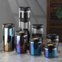 Vacuum Sealed Tank Coffee Bean Glass Sealed Jar Household Moisture-proof Air Extraction Airtight Container Coffee Set 2