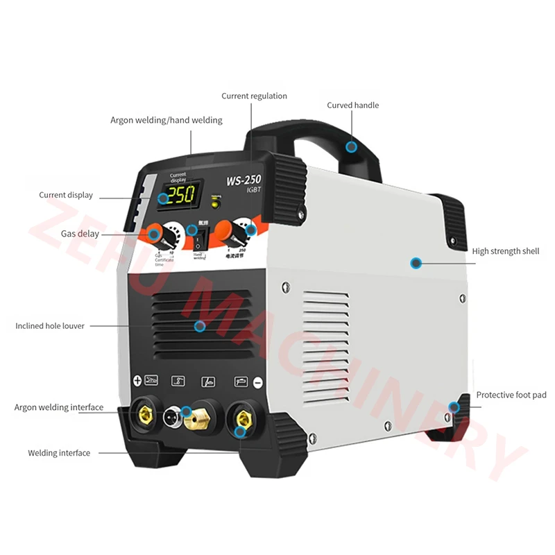 220V Argon Arc Welding Machine Portable Small Electric Welding Machine WS-250 High Power Argon Arc Dual-Use
