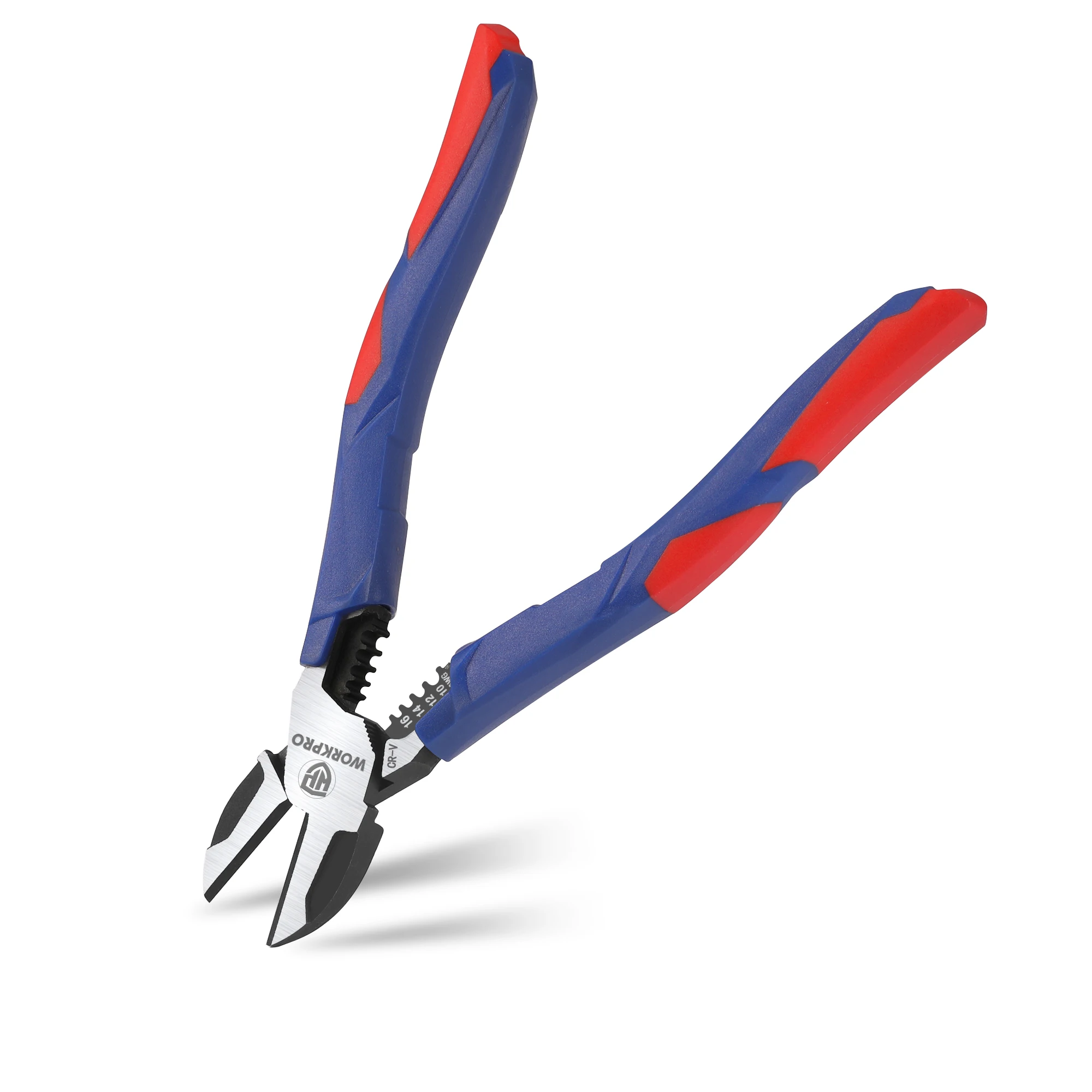 

WORKPRO Diagonal Cutting Pliers 7.5 inch Multifunctional Wire Stripping Tool Cr-V Wire Cable Cutter Home Repair Hand Tools