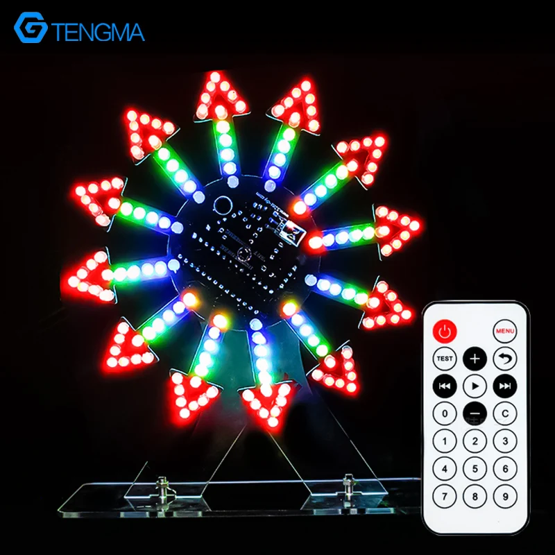 Electronic Kit Colorful Cool Animation LED Electric Rotating Ferris Wheel Components DIY Welding Assembly Parts
