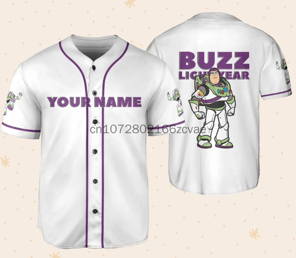 

Free Custom Toy Story Buzz Lightyear Baseball Jersey Streetwear FashionSummer Men's And Women's Short Sleeve Baseball shirt
