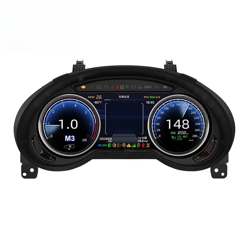 로드나비 자동차 속도계 GX400 GX460 2009+2020 LCD 디지털 계기판 자동차 업그레이드 대시보드 계기판