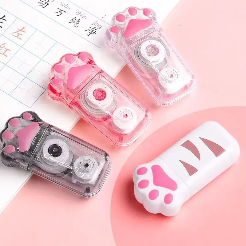 Lovely Cat Claw Correction Tape Cartoon Portable White Out Corrector Student Stationery School Office Supplies Souvenir Gifts