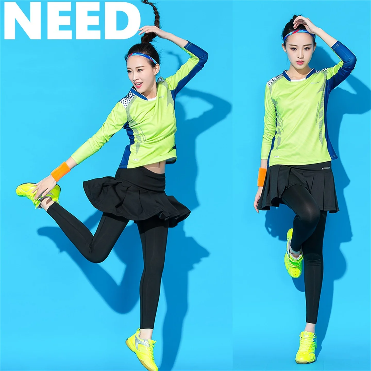 Autumn Winter Quick-Drying Tennis Badminton Suit Long-Sleeved Shirt & Skirt Pants Suit Men And Women Sports Jerseys 2-Piece Set