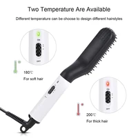 Lisseur de cheveux chauffant Portable, Mini peigne à lisser la barbe, fer plat électrique pour hommes, lisseur de cheveux longs et courts 3