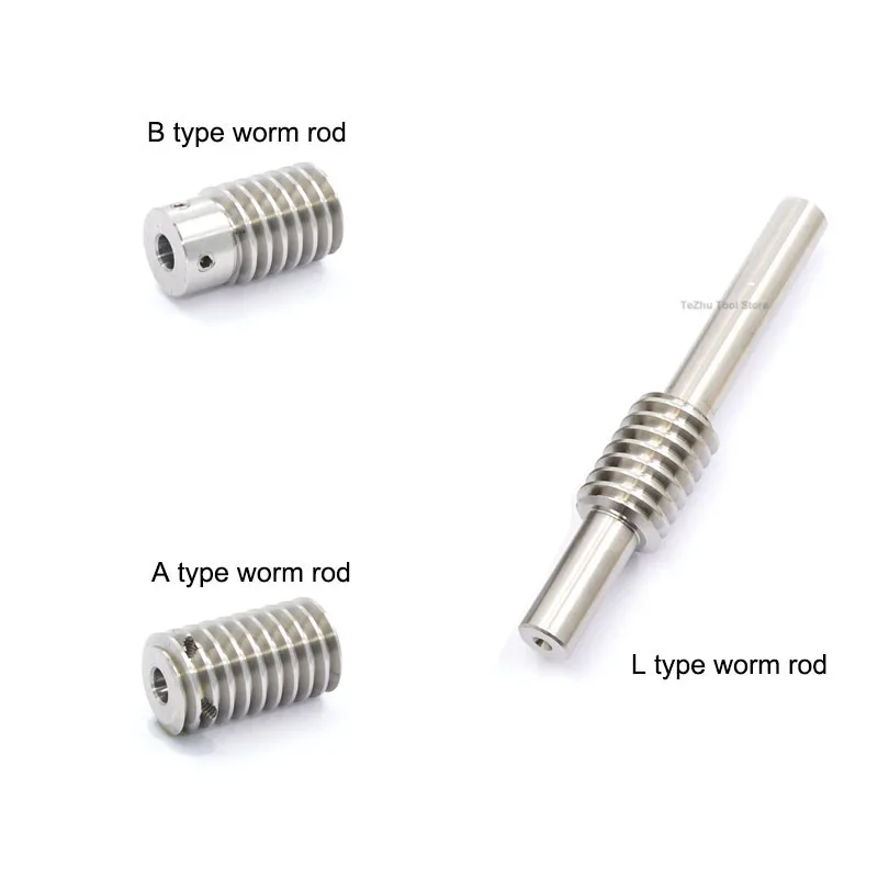 1 Mod Worm Gear Worm Rod 303 Stainless Steel 15/20/25/30/35/40/50/60 Teeth Speed Ratio 1:15 1:20 1:25 1:30 1:35 1:40 1:50 1:60 transmission gear