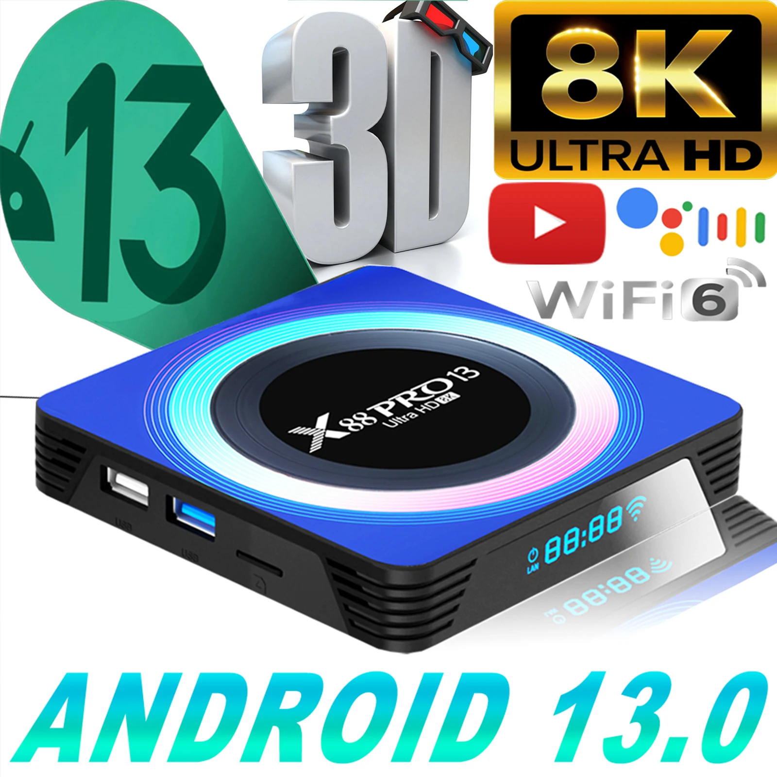 TV, pudełko RK3528 Android 13 WIFI6 Tv Box z androidem Tv, pudełko